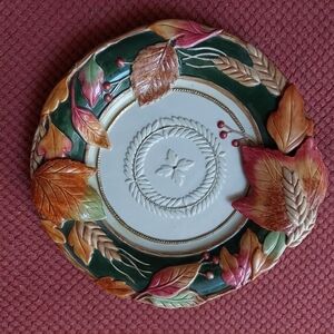 Vintage 90s Fitz & Floyd Huntington Classics Decorative Handcrafted Plate
